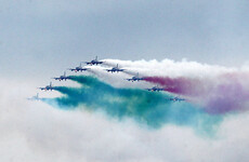The Irish Air Corps will colour the skies above the Liffey today