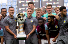 Aston Villa won, quite possibly, the ugliest football trophy ever seen on Sunday