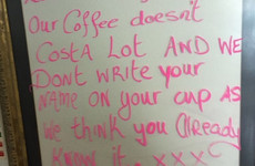 An independent cafe in Arklow put up a brilliant sign after Starbucks and Costa opened in the town