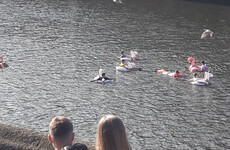 Floating down the Liffey on an inflatable is all fun and games... but it's not safe