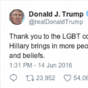 This 2016 tweet about being an LGBT ally has come back to haunt Donald Trump