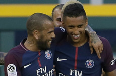 Dani Alves marked his PSG debut with a phenomenal strike as they saw off Monaco