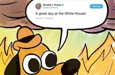 Trump tweeted that it was 'a great day at the White House!' and everyone has gone in