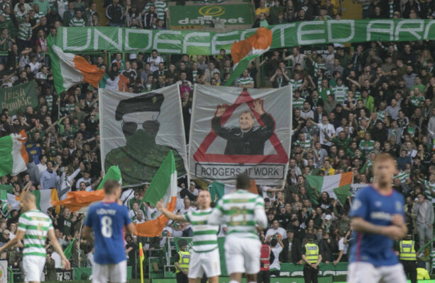 Scottish police arrest 12 men over sectarian banners displayed at Celtic Park