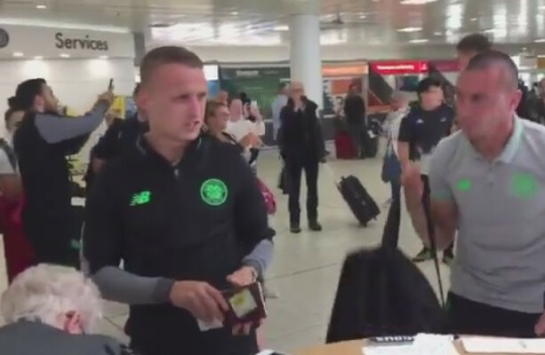 ‘Your club’s dead, mate’: Celtic’s Leigh Griffiths responds to airport abuse from Rangers fan