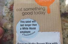 An Irish food company made an excellent dig at Scaramucci's time in office on one of their salads