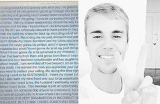 Justin Bieber has addressed why he quit his world tour with an emotional open letter on Instagram