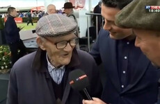 A 96-year-old Irishman was interviewed after his horse won at the Galway Races and it will make your day