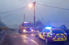 Six units of Dublin fire brigade tackle gorse fire billowing smoke onto M50