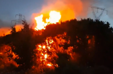 Watch: Dublin Fire Brigade battling a large gorse fire in the mountains last night