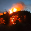 Watch: Dublin Fire Brigade battling a large gorse fire in the mountains last night