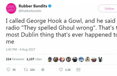 Rubber Bandits tweeted that George Hook was a 'gowl'... and he thought they spelled 'ghoul' wrong