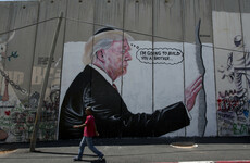 Two huge 'Banksy-like' Trump murals appear on West Bank barrier