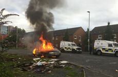 Police attacked in Belfast after removal of wood from nationalist bonfire site
