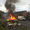 Police attacked in Belfast after removal of wood from nationalist bonfire site