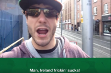 An American comedian filmed himself visiting Dublin for the first time and it's very uncomfortable to watch