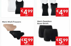 Lidl Ireland had to explain a mortifying typo on these 'men's work trousers' in its latest newsletter