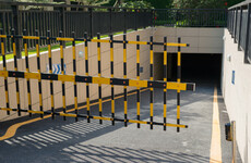 Man stole car keys from house and repeatedly crashed into underground car park gates