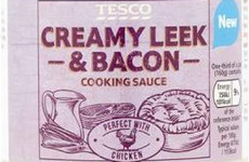 Tesco recalls batch of Creamy Leek and Bacon Cooking Sauce over 'undeclared egg'