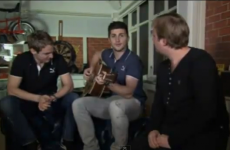Not for Trap's eyes: Shane Long gets the guitar out