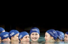 In time: synchronised swimmers dive in at National Acquatic centre