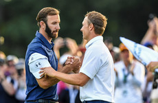 Dustin Johnson and Jordan Spieth ended up in a gripping play-off last night