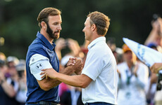 Dustin Johnson and Jordan Spieth ended up in a gripping play-off last night