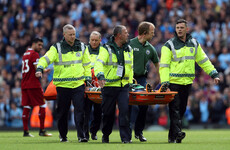 Concern for Man City goalkeeper Ederson as Sadio Mane receives red card for dangerous challenge