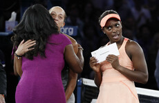 The photos of US Open winner Sloane Stephens reacting to receiving her cash prize are iconic