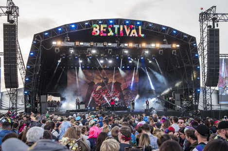 General view of the Castle Stage at Bestival.