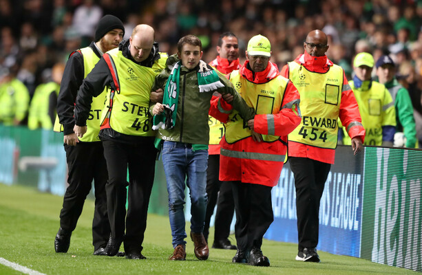 Celtic may face Uefa disciplinary action after bizarre pitch invader incident