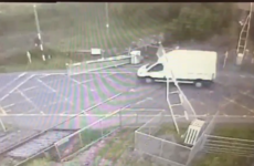 Gardaí hunt for white van driver who ploughed through Galway level crossing