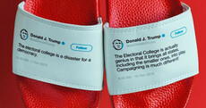 Some genius is making flip flops emblazoned with Donald Trump's contradictory tweets