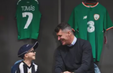 Roy Keane makes one young Ireland fan's day at the Aviva Stadium