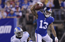 Beckham makes his return but Giants offense struggles as Lions coast to victory