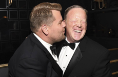 James Corden says he's 'disappointed' in himself for kissing Sean Spicer at the Emmys