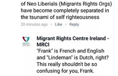 Migrant Rights Centre Ireland had the greatest comeback to a troll talking about being 'Irish'