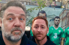 Russell Crowe was on the pints in Dublin last night