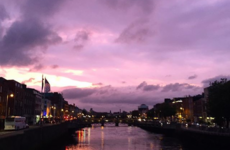 Everyone was talking about the gorgeous purple sky over Dublin last night