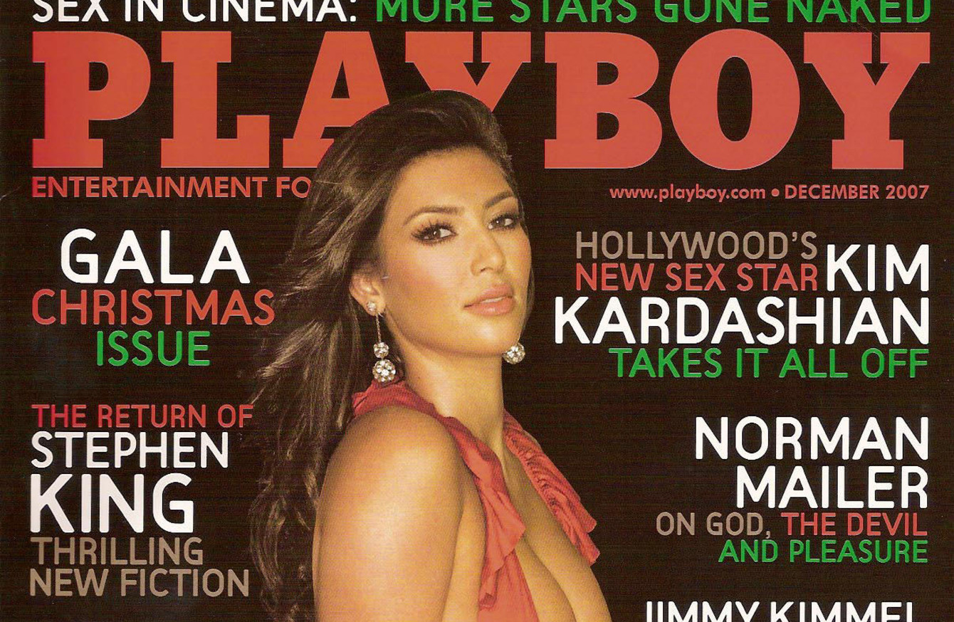 Kim Kardashian is featured on the December 2007 cover of Playboy. 