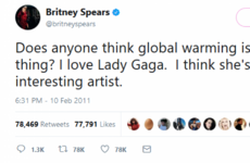 The story behind Britney's iconic global warming/Lady Gaga tweet and what it tells us about Twitter six years on