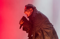 Marilyn Manson hospitalised after stage prop falls on him during show