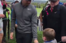 Rory McIlroy absolutely made this young fan's life by handing him his golfball