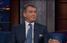 Stephen Colbert asked Pierce Brosnan what it's like to be a British icon and it was awkward