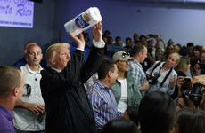 Trump tells Puerto Rican hurricane survivors to be 'proud' and tosses paper towels at them