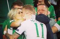 James McClean embracing his family after Ireland's win produced this brilliant photo