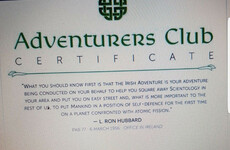 Want to join Scientology's Irish 'Adventurers Club'? That'll be €1,000 please