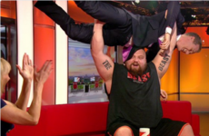 The world's strongest man made an appearance on BBC Breakfast and he did not disappoint