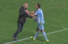 Angry Coventry City fan invades pitch to confront players mid-game