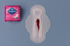 This is the first sanitary towel ad to actually show blood, instead of that mysterious blue liquid